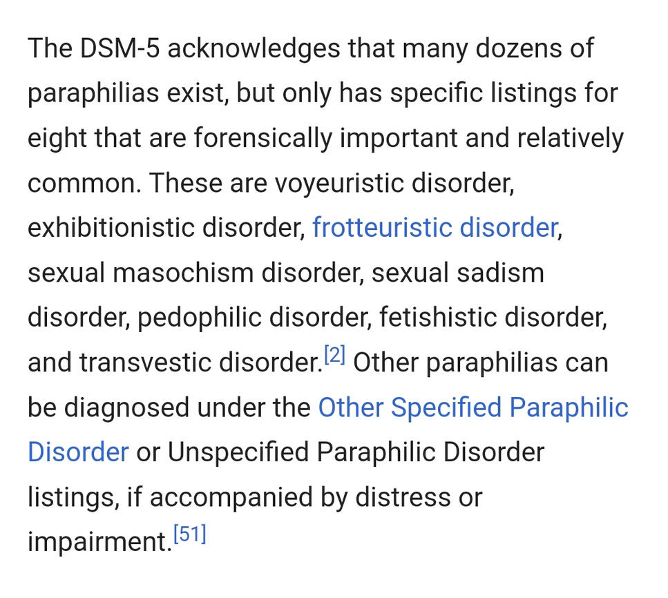дсм 5, википедия о парафилиях